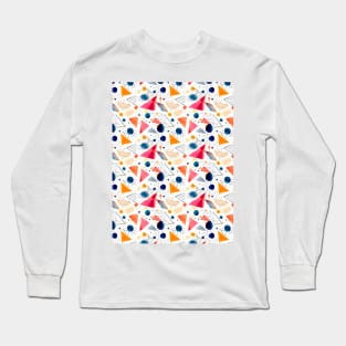 Geometric watercolor shapes Long Sleeve T-Shirt